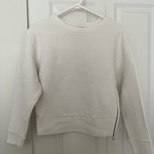 -SOLD-Wilfred Free Structured White Ribbed Sweater